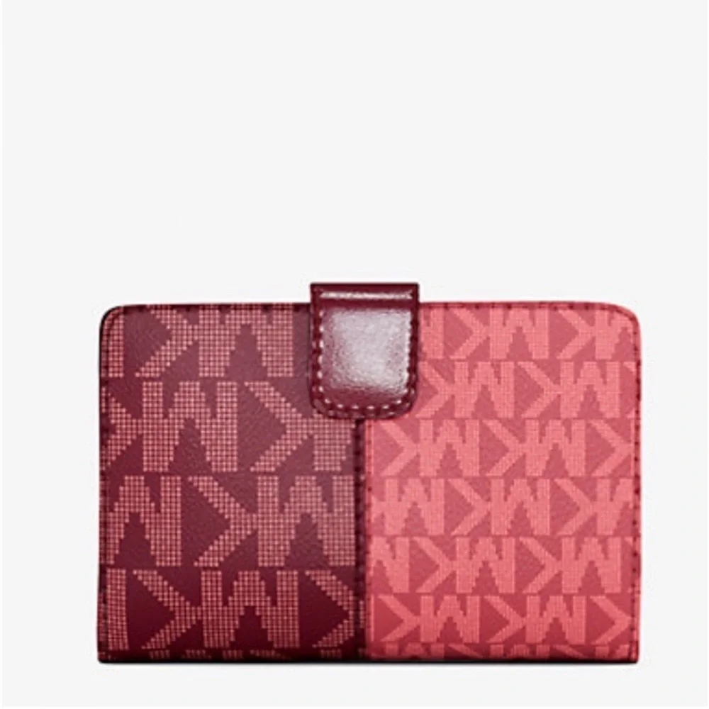 Michael Kors Jet Set Medium Two-Tone Logo Wallet
